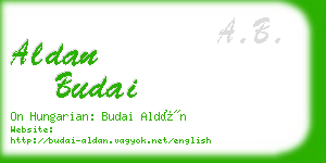aldan budai business card